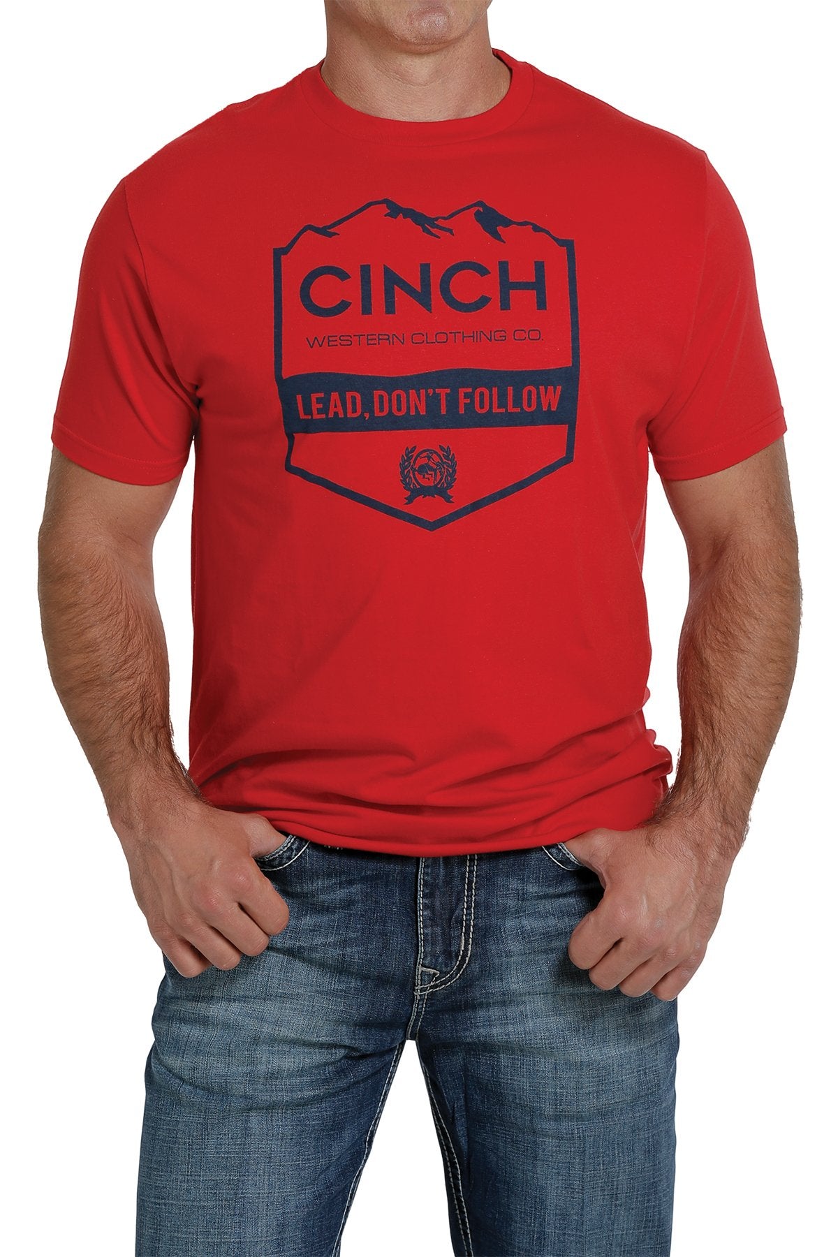 Cinch Mens Lead Don't Follow Round Neck T Shirt