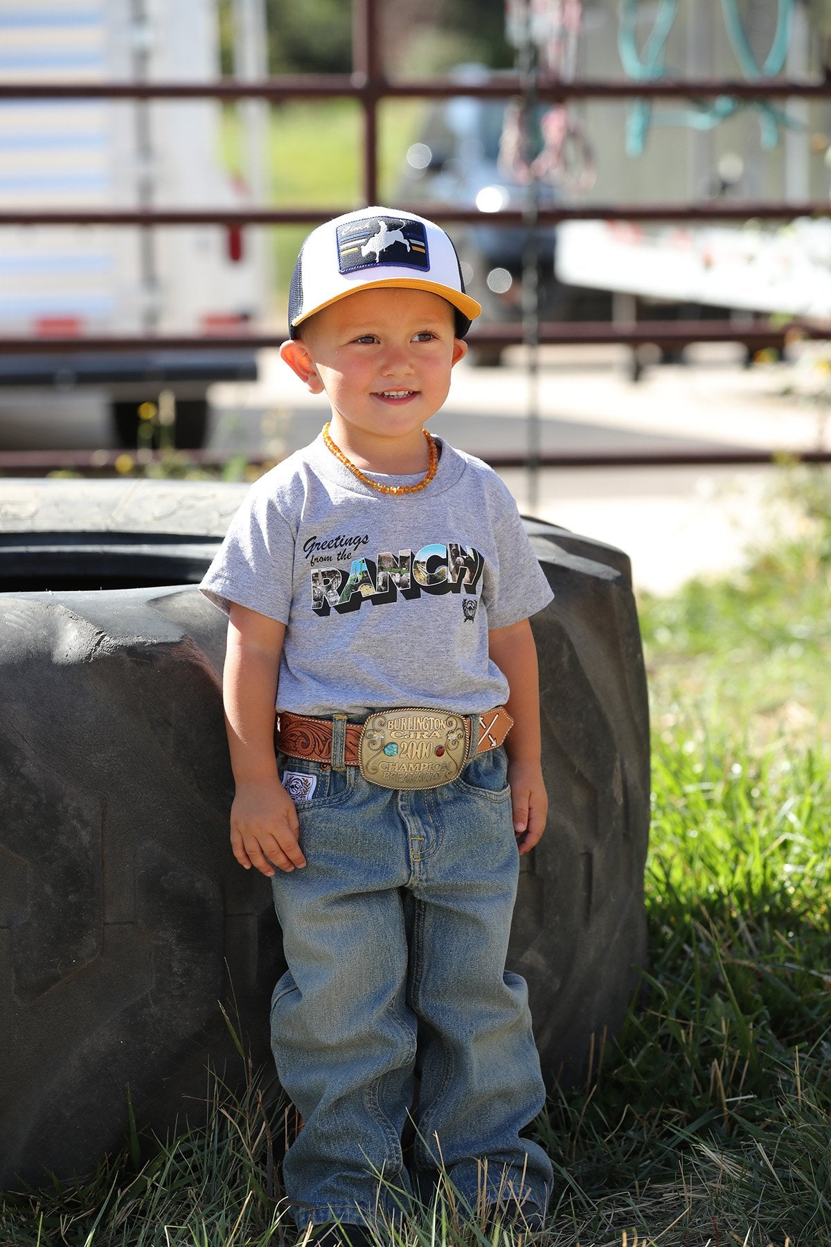 Cinch Boys Greetings from the Ranch T Heather Grey